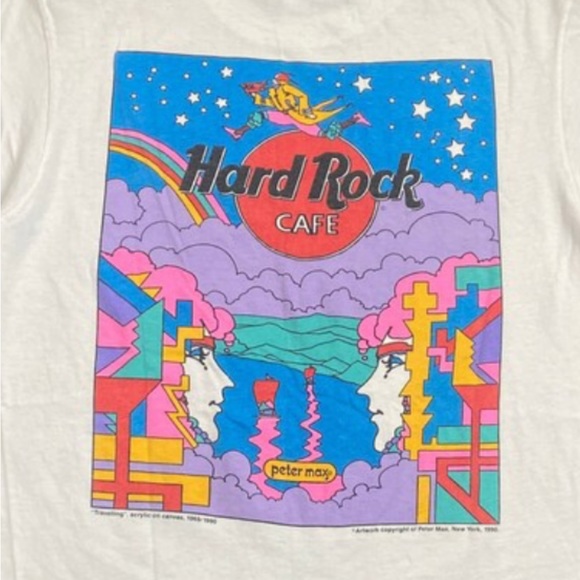 1990 vintage Hard Rock Cafe T-shirt featuring Peter Max signature series - Picture 1 of 4